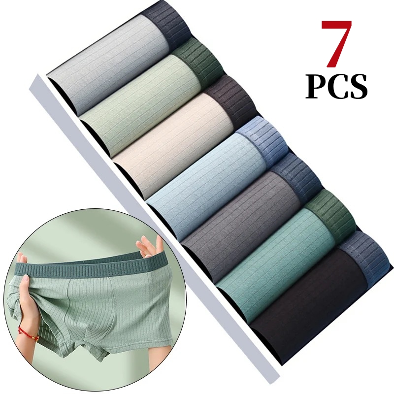 Boxer Brief Pack Cotton - 7 шт./лот, мужское хлопковое нижнее белье,