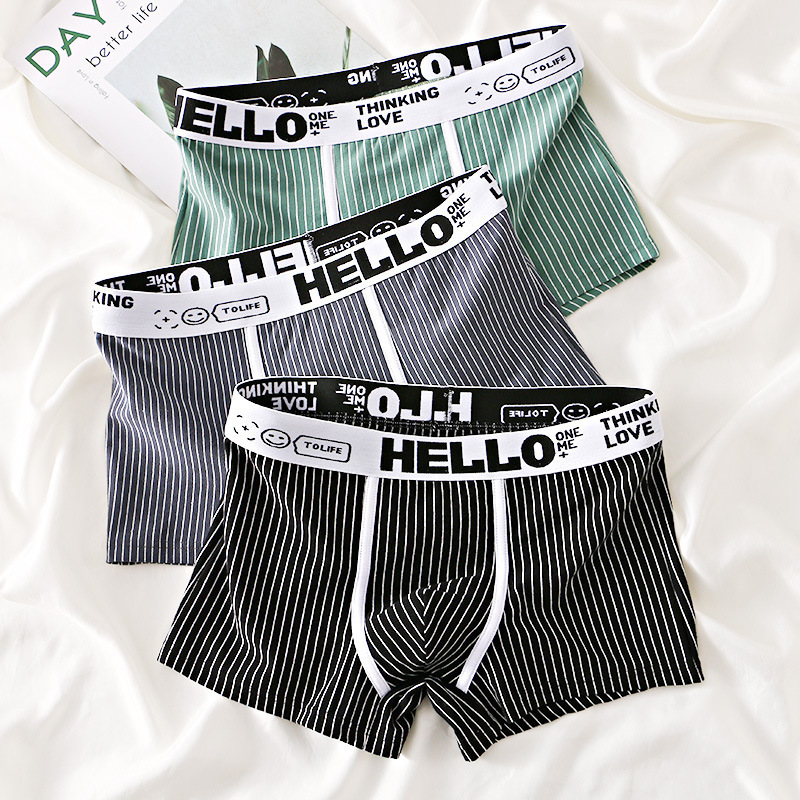 Boxer Brief Pack Cotton - Мужские трусы-боксеры из хлопка с надписью